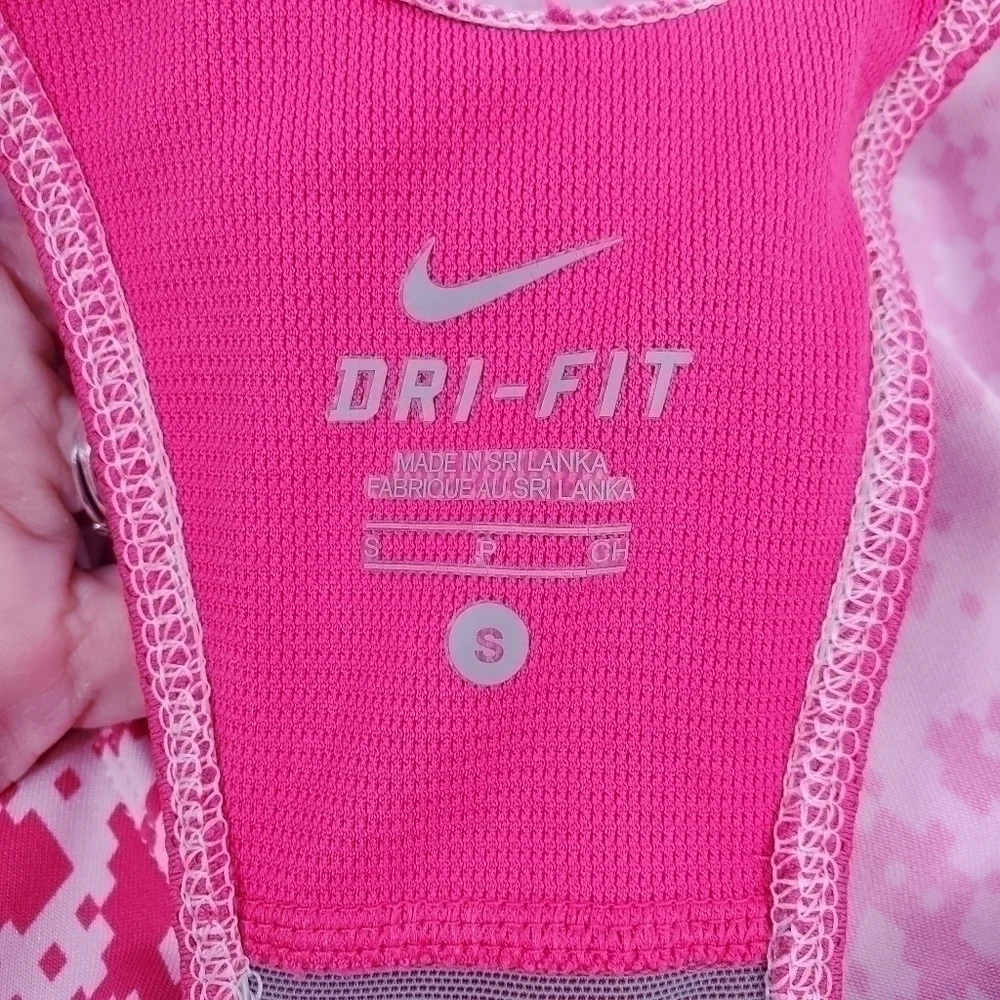 Nike Dri-Fit Pixel Shelf Bra Racer Back Tank Top - Picture 5 of 7